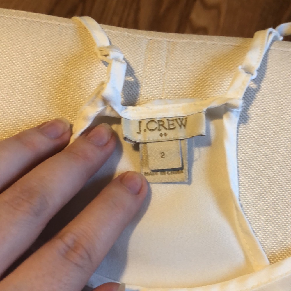 J. Crew ivory sleeveless top, racerback style - EUC! - Picture 2 of 2